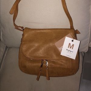 Oversized crossbody bag multiple pockets &zippers